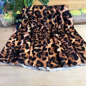 Zara leopard print flare skirt